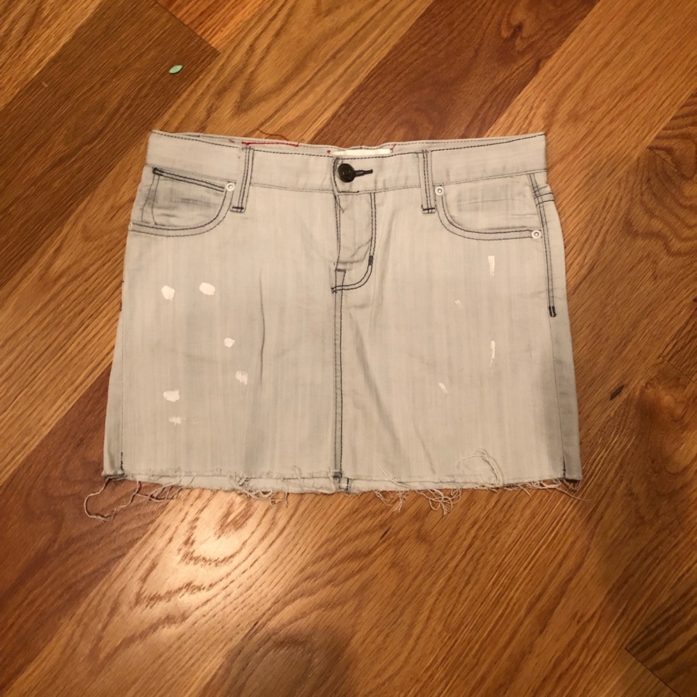 Splatter Denim Mini Skirt
